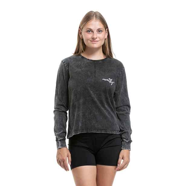 Meatfly dámské tričko s dlouhým rukávem Donnie Acid Wash / Mnt | 100% bavlna