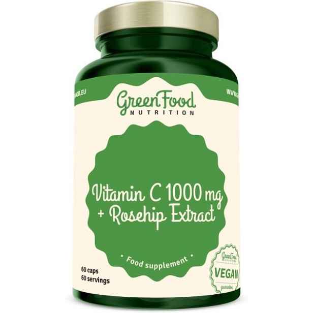 GREENFOOD VITAMIN C 1000MG+ROSEHIP EXTRACT 60CPS Vitamíny