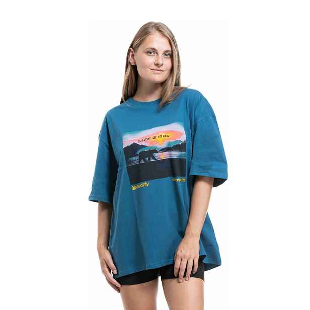 Meatfly unisex tričko Alaska Super Teal | 100% bavlna