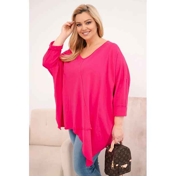 Dámská halenka Plus Size s asymetrickým lemem