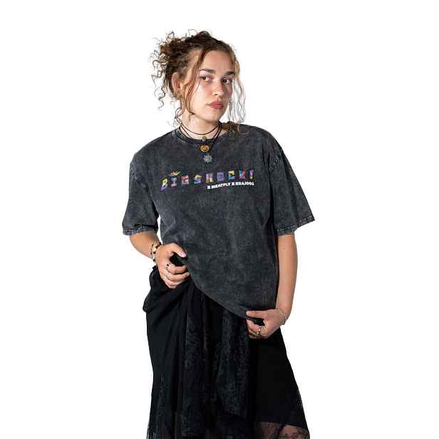 Meatfly unisex tričko Big Shock Krajdos Acid Wash | 100% bavlna