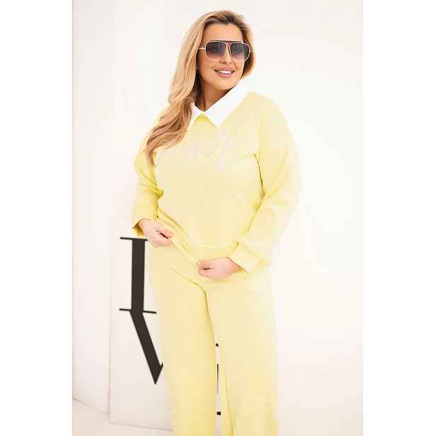 Kesi dámská souprava máslová Plus Size