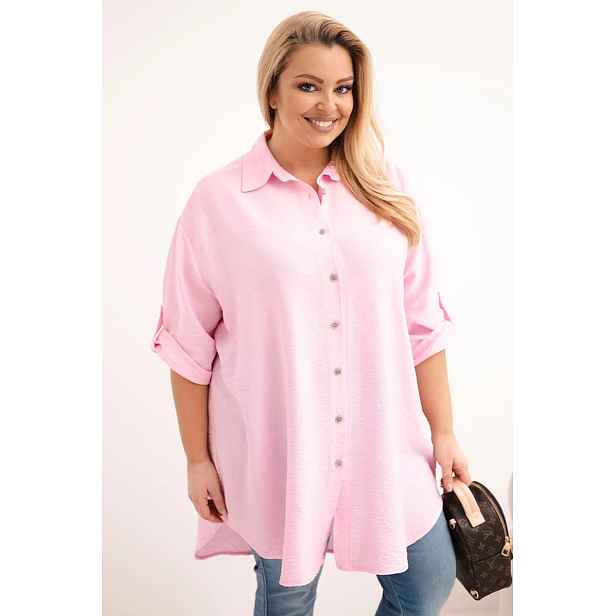 Dámská košile Plus Size s prodlouženými zády