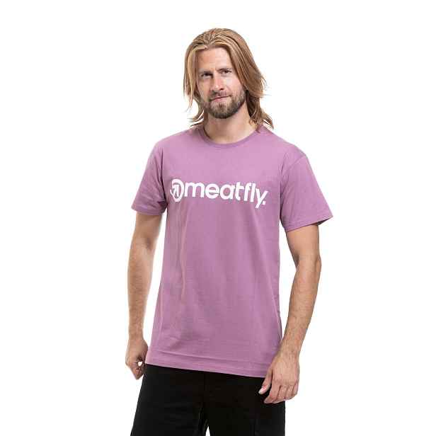 Meatfly pánské tričko MF Logo Dusty Orchid | 100% bavlna