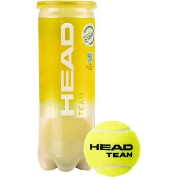Head TEAM 3B Tenisové míče, reflexní neon