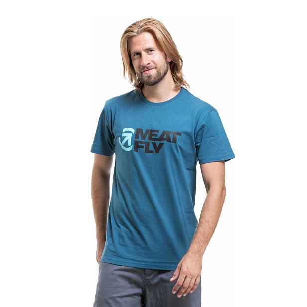 Meatfly pánské tričko Revital Super Teal | 100% bavlna