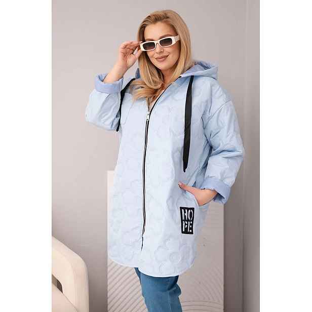 Kesi Plus Size prošívaná bunda s kapucí HOPE
