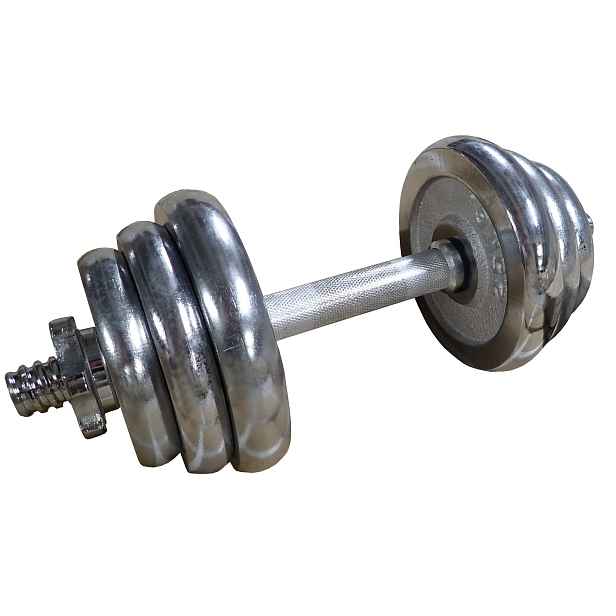 Nakl.činka jednoruč. 1ks x 12 kg, chrom.kotouče 25 mm