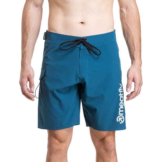 Meatfly pánské plavky Mitch Boardshorts 21" Super Teal