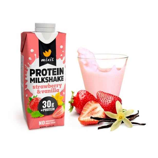 MIXIT PROTEINOVÝ MILKSHAKE - JAHODA A VANILKA Proteinový milkshake , ML