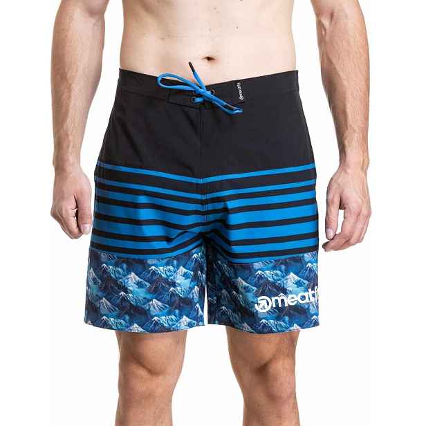 Meatfly pánské plavky Ernie Boardshorts 19" Mountains / Stripes