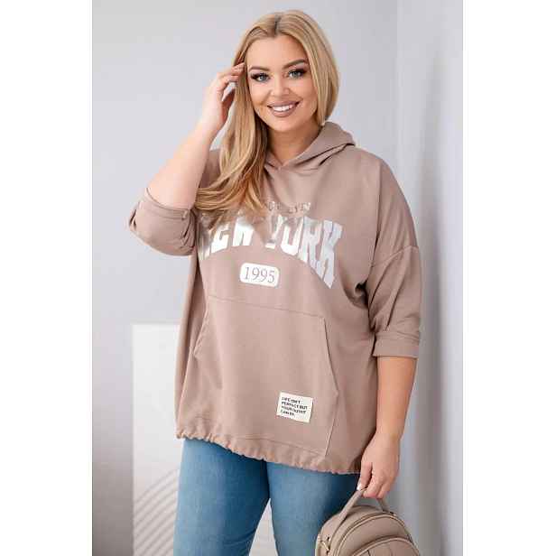 Kesi plus-size mikina s klokankou