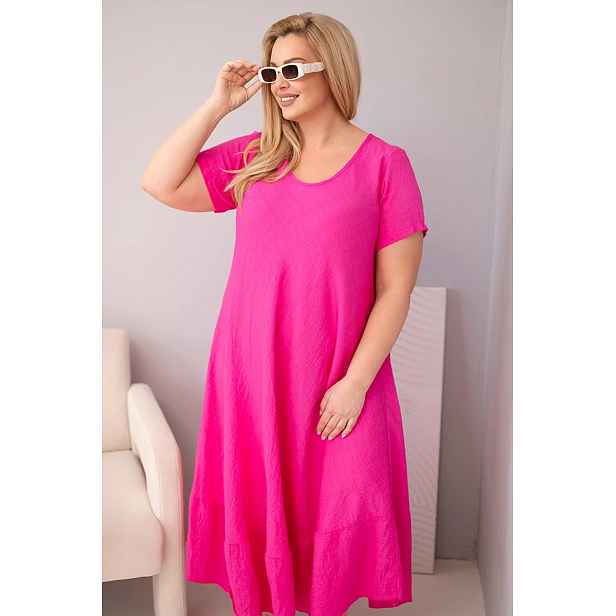 Kesi plus size dámské šaty s volánem