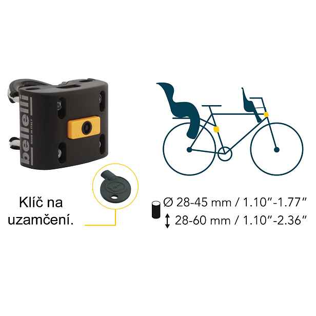 Upevňovací systém k sedačkám na kolo Bellelli B-FIX