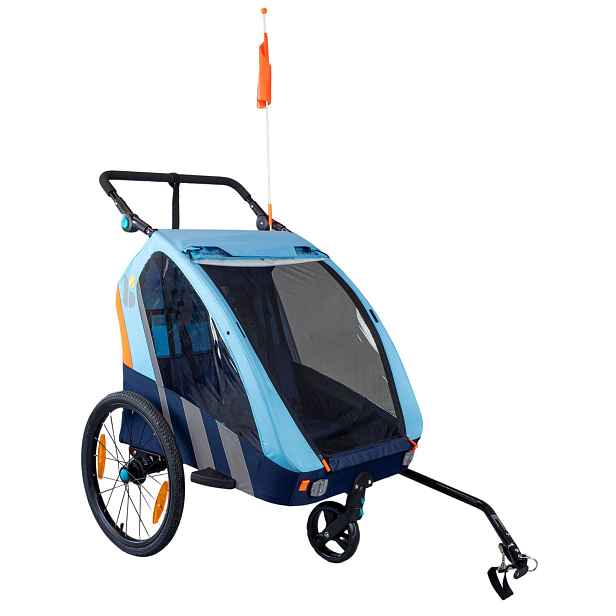 Dětský kombinovaný vozík Bellelli za kolo + kočárek pro 2 děti