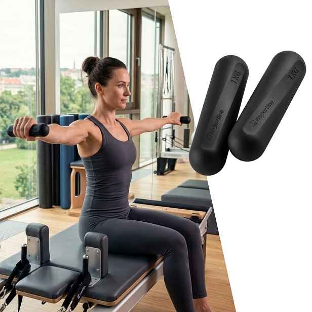 Silikonové činky na pilates inSPORTline Silada 2x1 kg