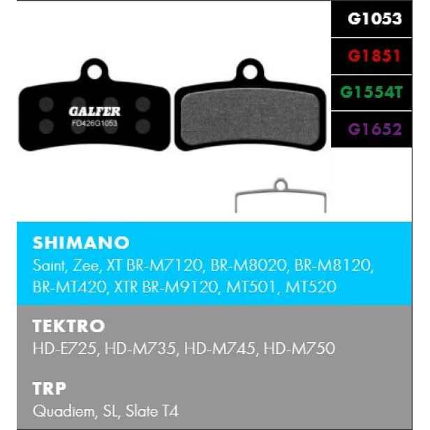 Brzdové destičky Galfer FD426 Shimano, Tektro, TRP Brzdové destičky: Standart-G1053