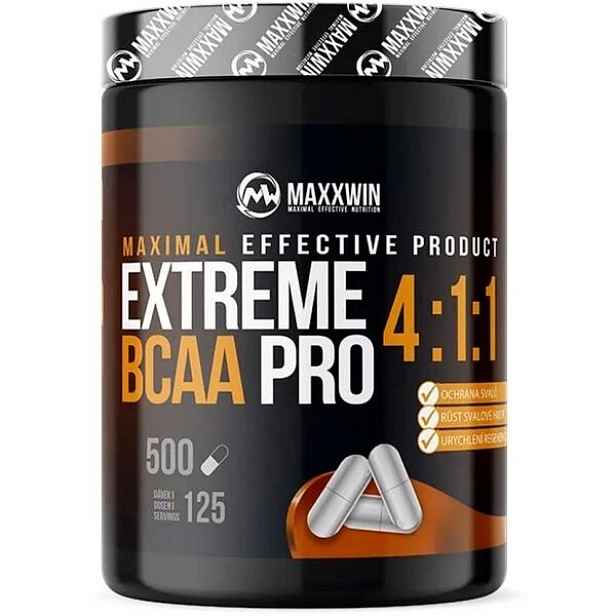 MAXXWIN EXTREME BCAA PRO 4:1:1 500 KAPSLÍ Aminokyselinový doplněk