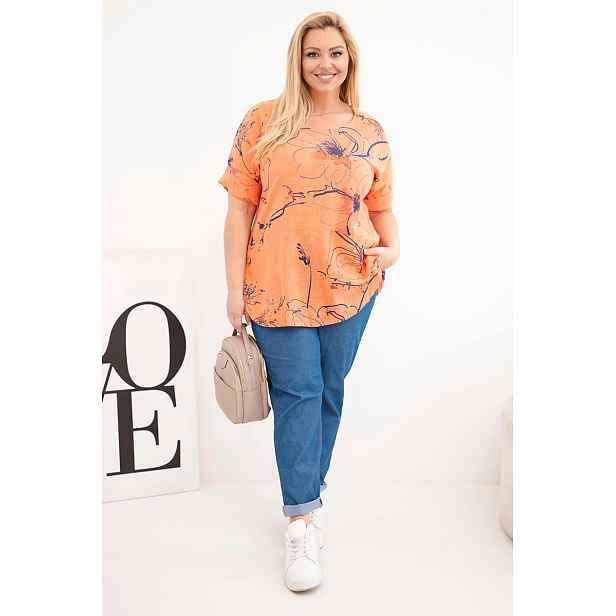 Kesi dámský Plus Size top s krátkými rukávy