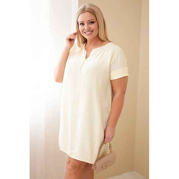 Kesi plus-size šaty s krátkým rukávem