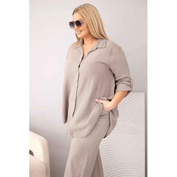 Plus-size mušelinový dámský komplet Kesi