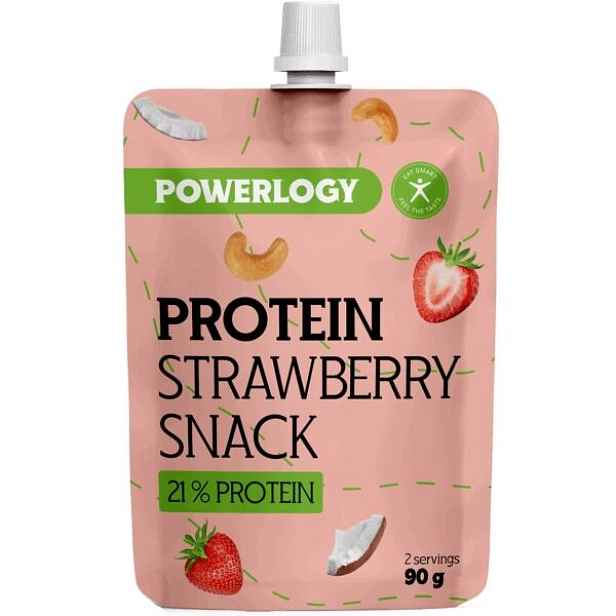 POWERLOGY PROTEIN STRAWBERRY SNACK 90 G Ořechový krém , G
