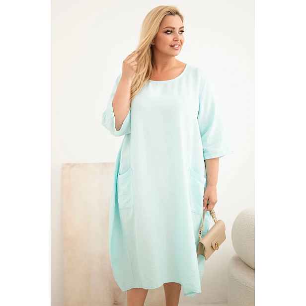 Kesi Dámské plus size šaty s kapsami