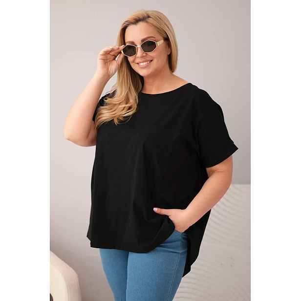 Dámská plus size halenka s krátkým rukávem