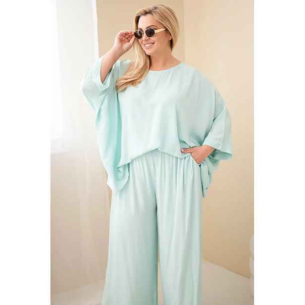 Kesi dámská souprava plus size s květinovým vzorem