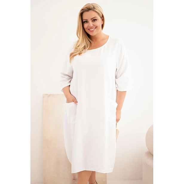 Kesi Plus Size šaty z viskózy s kapsami