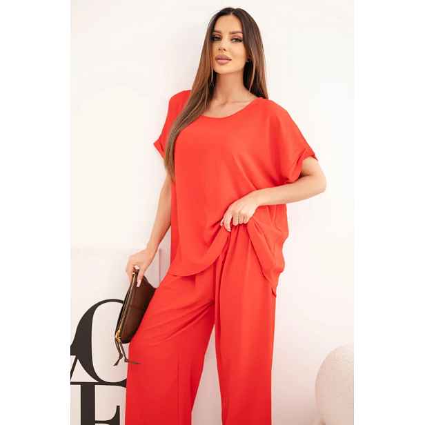 Kesi dámský plus-size set, blůza a široké kalhoty