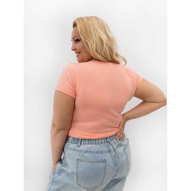 Broskvové tričko Plus Size