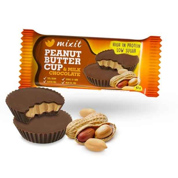 MIXIT PROTEINOVÝ MIXIT CUP - PEANUT BUTTER & MLÉČNÁ ČOKOLÁDA Zdravé mlsání , G