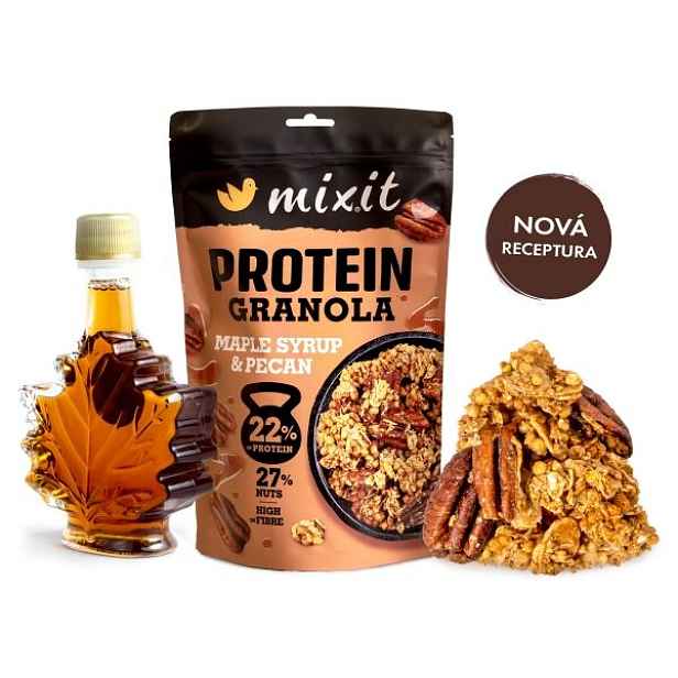 MIXIT PROTEINOVÁ GRANOLA Z PECE - JAVOROVÝ SIRUP A PEKANY Proteinová snídaňová směs , G