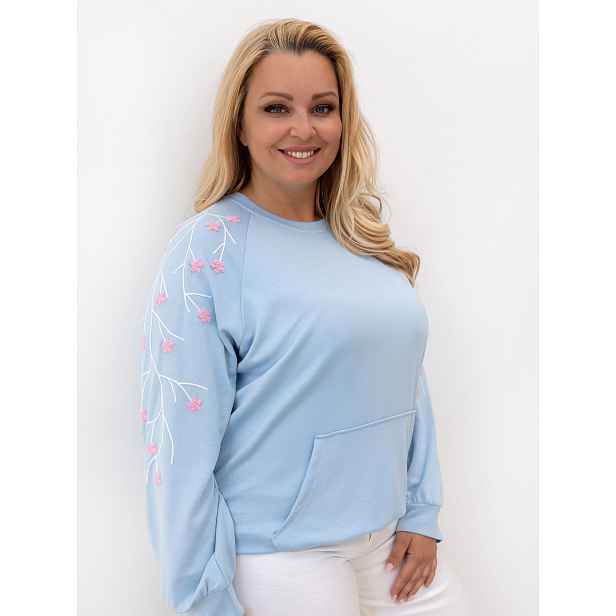 plus size mikina bez kapuce