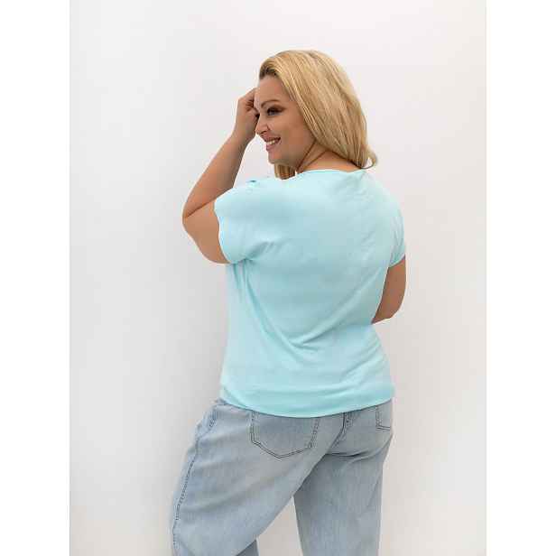 Mátové dámské tričko plus size s nápisem