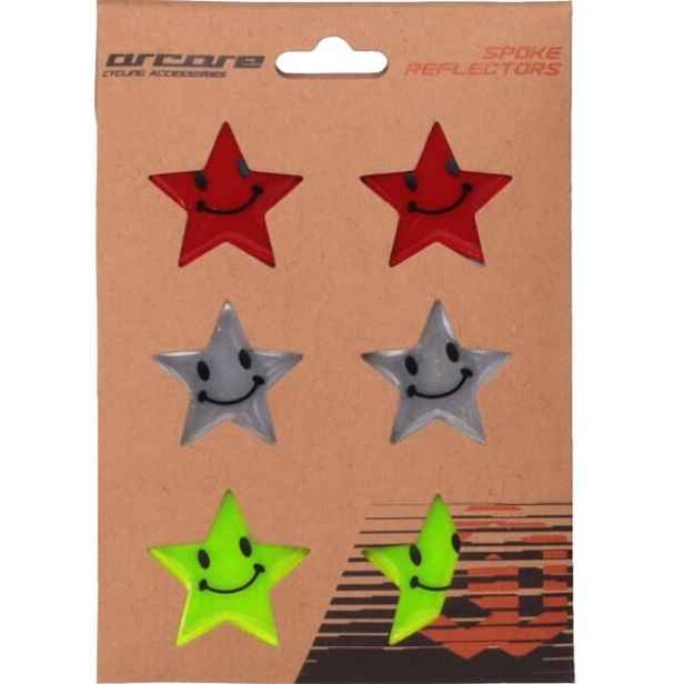 Arcore AR STARS 6 Reflexní hvězdičky do výpletu kola, mix