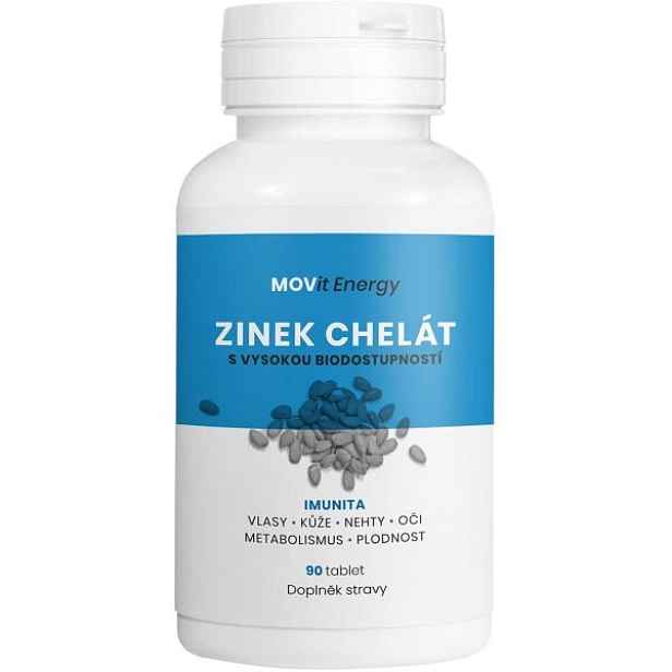 MOVIT ENERGY MOVIT ZINEK CHELÁT 15 MG, 90 TABLET Doplněk stravy