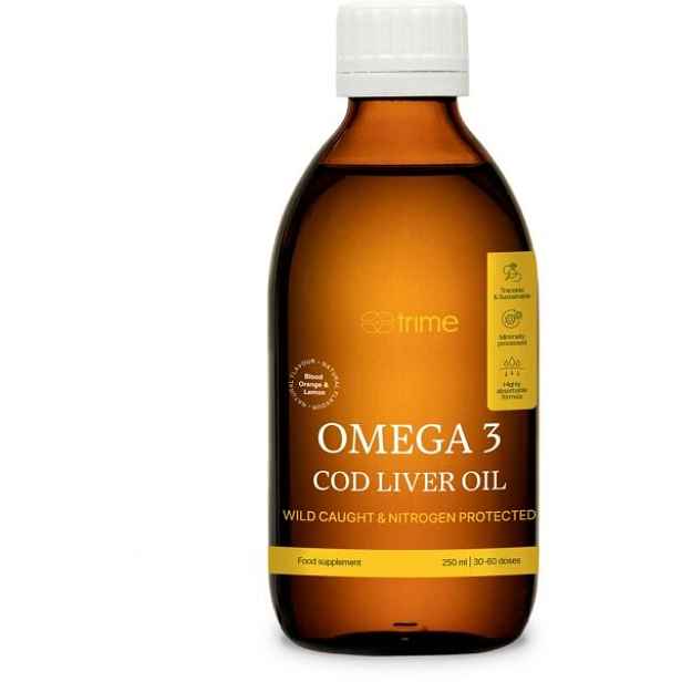 TRIME OMEGA 3 COD LIVER OIL 250 ML Rybí olej s vitamíny