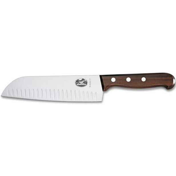 VICTORINOX WOOD Nůž Santoku s výbrusy