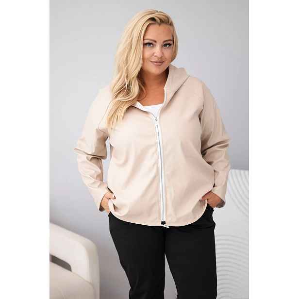Kesi Plus Size dámská bunda s kapucí