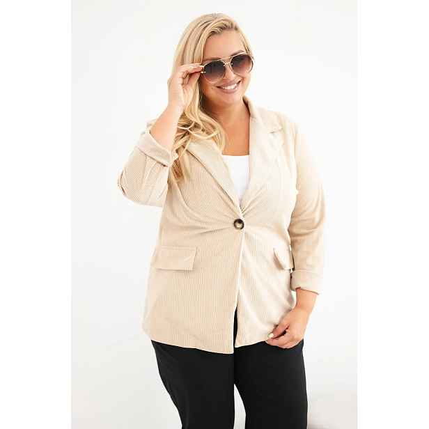Dámský kordový blejzr Plus Size