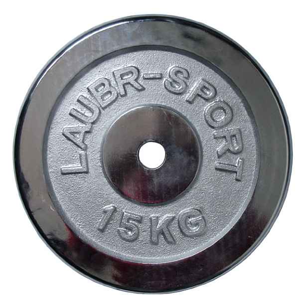 Chromový kotouč (závaží) na činky 15kg - 25mm