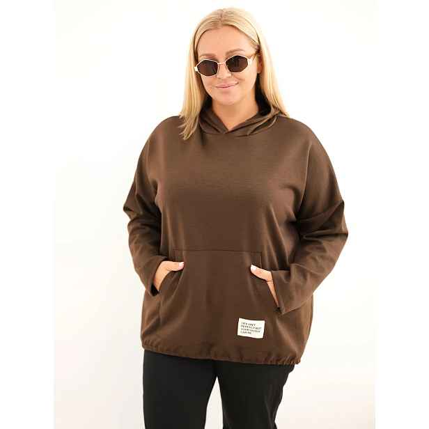 Kesi Plus Size dámská mikina s kapucí