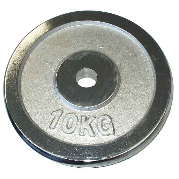 Chromový kotouč (závaží) na činky 10kg - 28mm