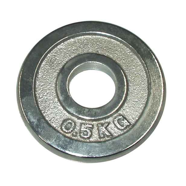 Chromový kotouč (závaží) na činky 0,5kg - 30mm