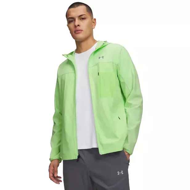 Under Armour VELOCITI PRO STORM Pánská bunda na běhání, reflexní neon