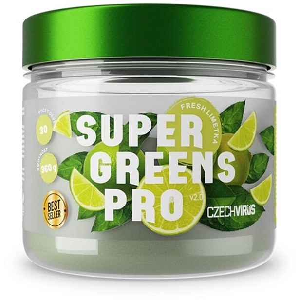 CZECH VIRUS SUPER GREENS PRO V2.0 360 G FRESH LIMETKA Směs zelených superpotravin , G