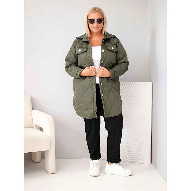 Plus Size bunda Kesi Włoski s límcem