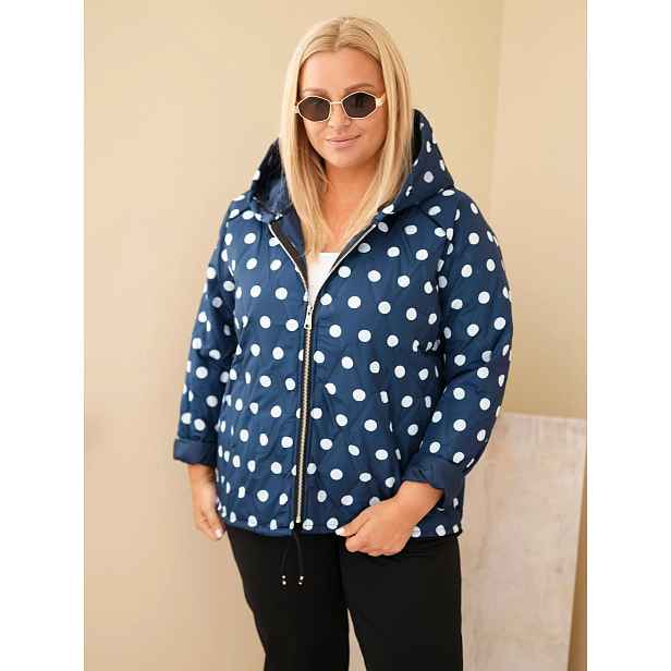 Dámská bundy Plus Size s tečkami